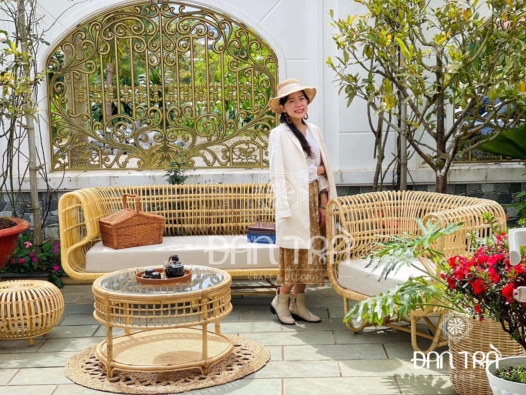 Ghế Mây Đơn Nest Dáng Vuông Cao Cấp - Ghế Mây Thư Giãn-Ghế Mây Decor Phòng-Nội Thất Mây Tre Đan