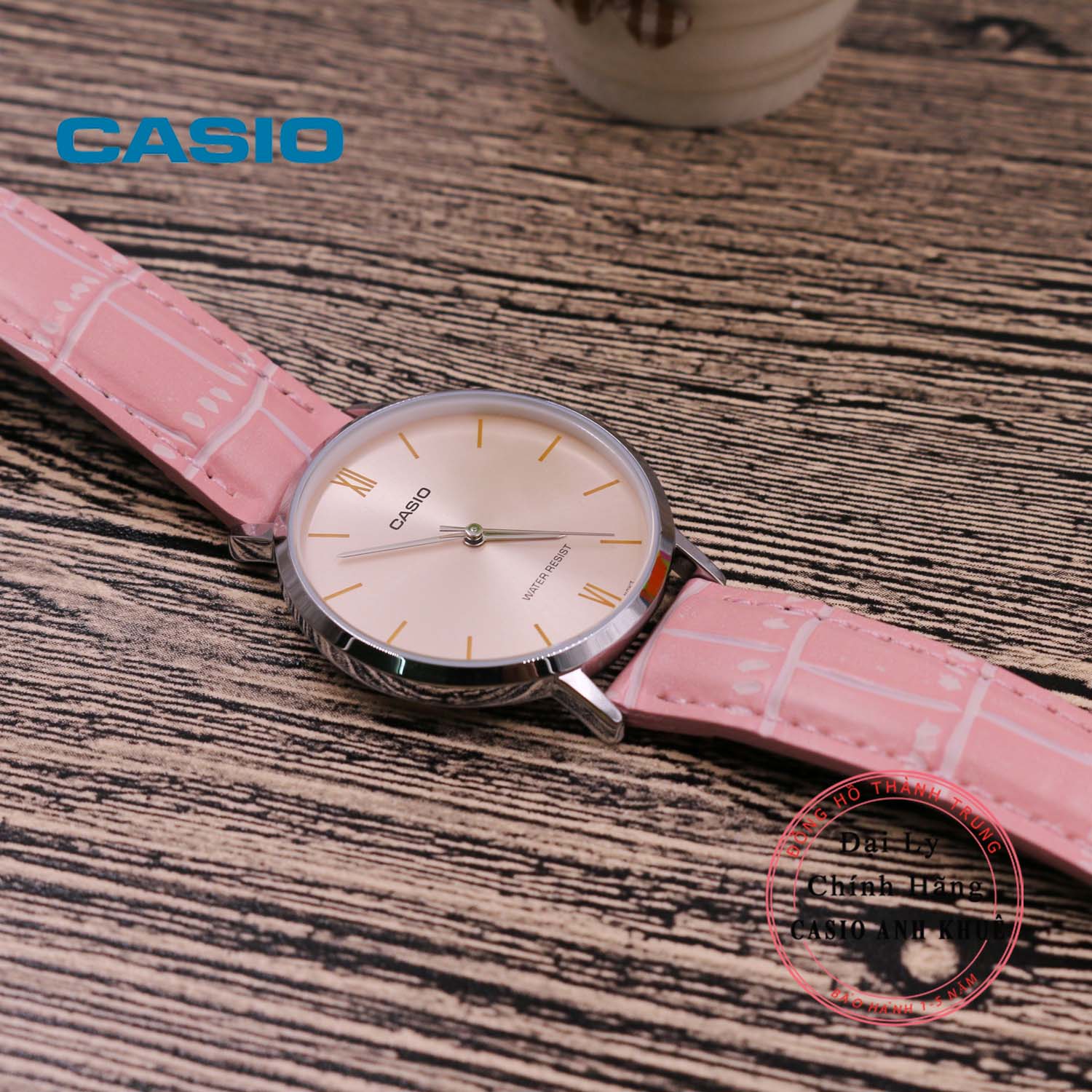 Đồng hồ Casio nữ dây da LTP-VT01L-4BUDF (34mm)