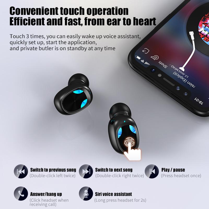 TWS 5.1 Tai Nghe Không Dây 3500MAh Công Suất Chống Nước Bluetooth Giảm Tiếng Ồn Tai Nghe Nhét Tai Thể Thao Tai Nghe Có Mic