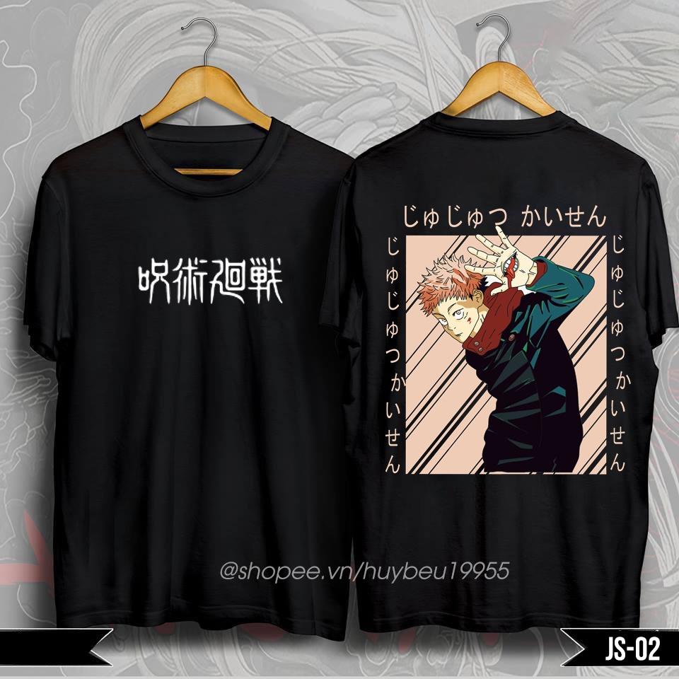 Áo thun anime Jujutsu Kaisen, áo phông in hình jujutsu kaisen chất liệu cotton 4 chiều giá rẻ