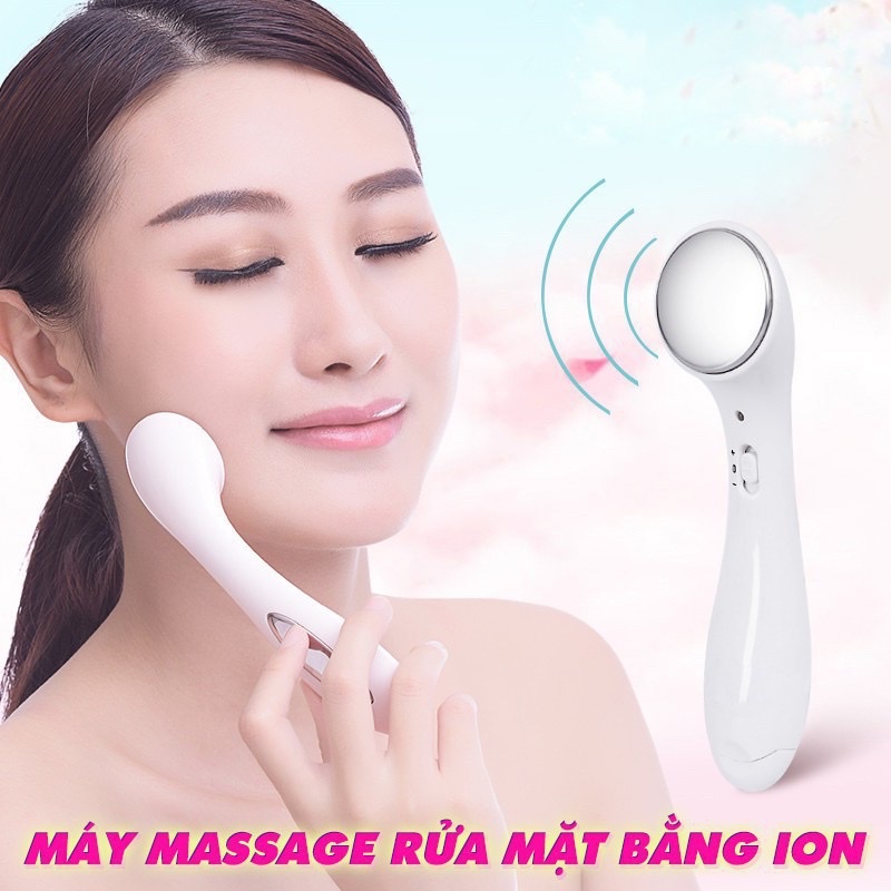 Máy masage mặt bằng ion ,máy mini cầm tay , cấp ẩm ,làm sạch lỗ chân lông , chống bẩn ,chống nếp nhăn dưỡng trắng ,mịn da làm đẹp trẻ hóa da