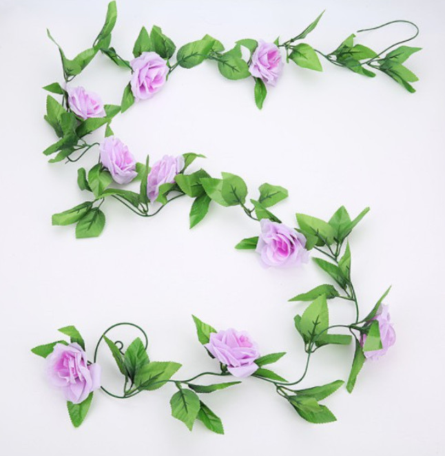 2 Dây hoa hồng giả 9 đầu bông