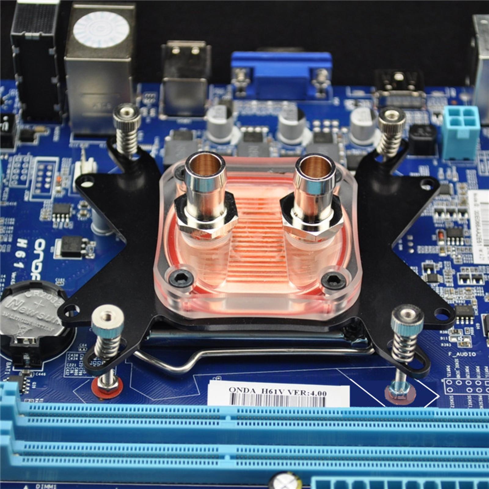 Làm mát bằng nước cho Máy tính,Khối CPU Đầu Đế đồng Thay thế cho Khối CPU INTEL