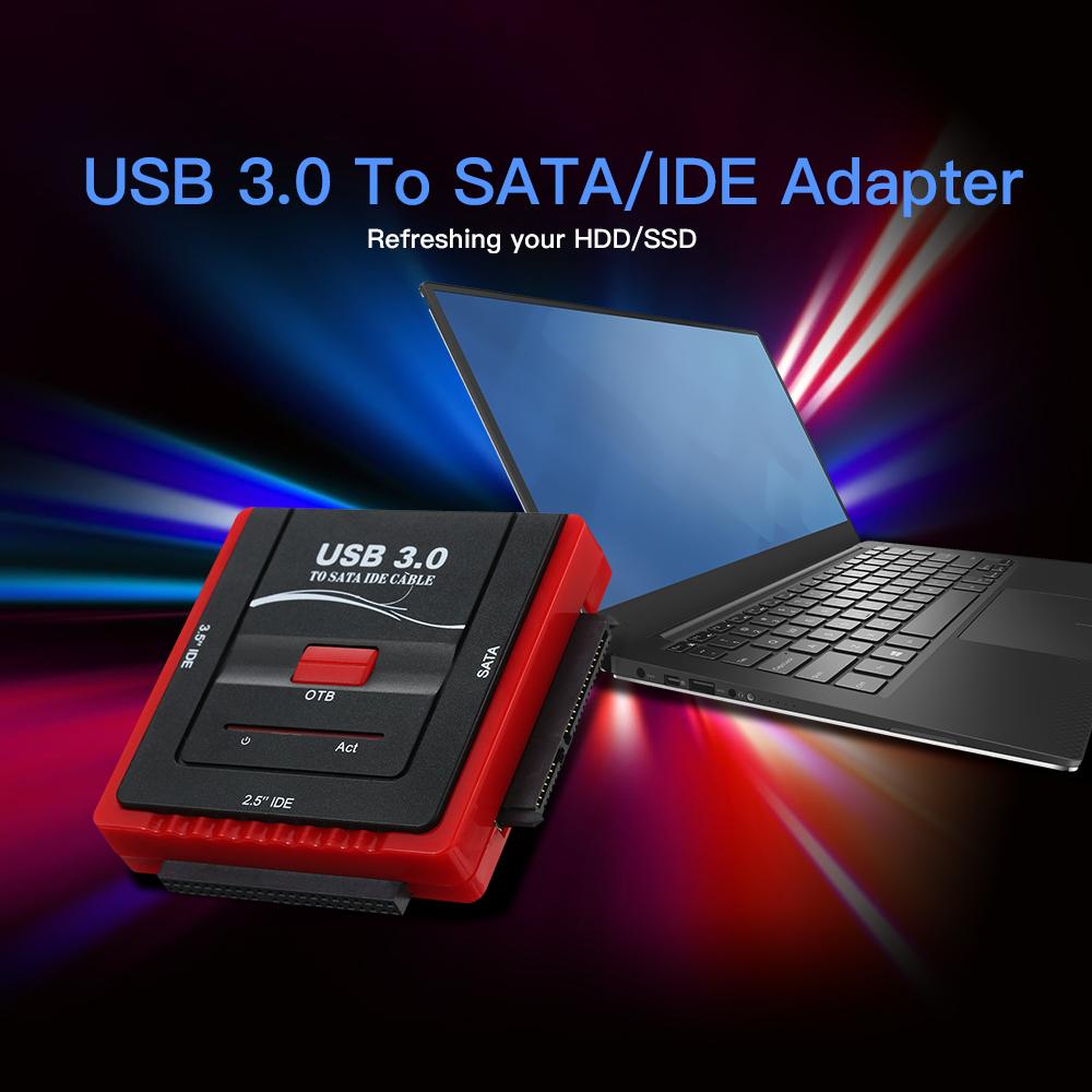 Bộ chuyển đổi ổ cứng USB 3.0 sang SATA / ID cho Đĩa cứng đa năng 2.5 / 3.5 HDD / SSD có nguồn điện