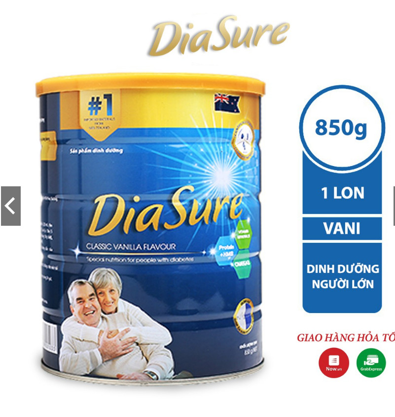 DiaSure 850g Phù hợp với người tiểu đường