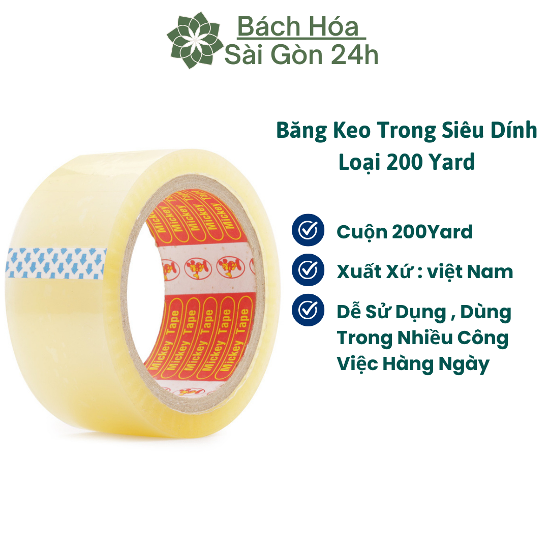 ️ 01 cuộn băng keo trong 200yard