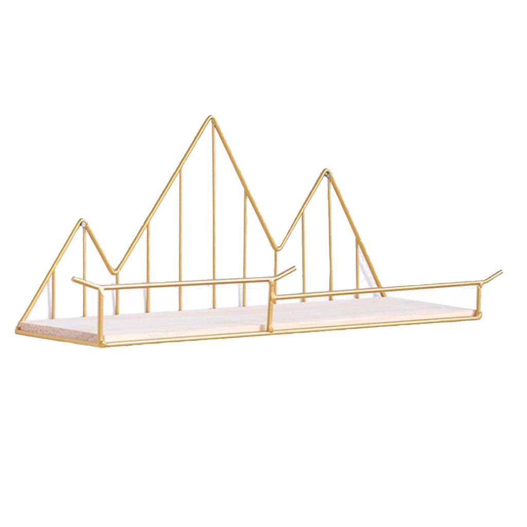 2pcs Grid Wall Shelf Rack Display Shelf Wall Mounted Metal for Living Room