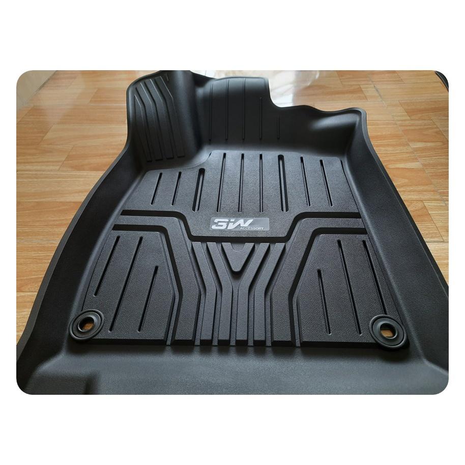 Thảm lót sàn xe ô tô HONDA ACCORD 2013 - 2017 đến nay Nhãn hiệu Macsim 3W chất liệu nhựa TPE đúc khuôn cao cấp - màu đen