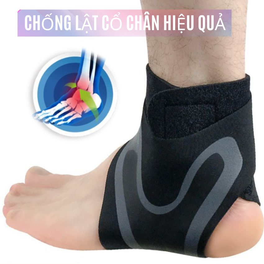 Băng cổ chân bảo vệ mắt cá chân đá bóng tập thể thao chất liệu vải dệt kim đàn hồi thoáng khí BG06