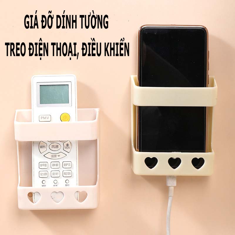 Giá Đỡ Dính Tường Treo Điện Thoại; Cất Gọn Remote, Đồ Điện Tử - Hàng Nhập Khẩu