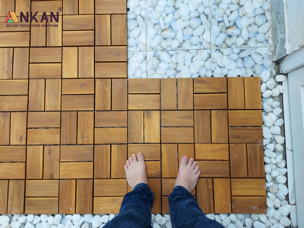 Vỉ Gỗ Nhựa Lót Sàn ANKAN 30x30cm – Bền Đẹp, Chịu Lực Cao, Lắp Ghép Nhanh, Dùng Cho Ban Công &amp; Sân Vườn