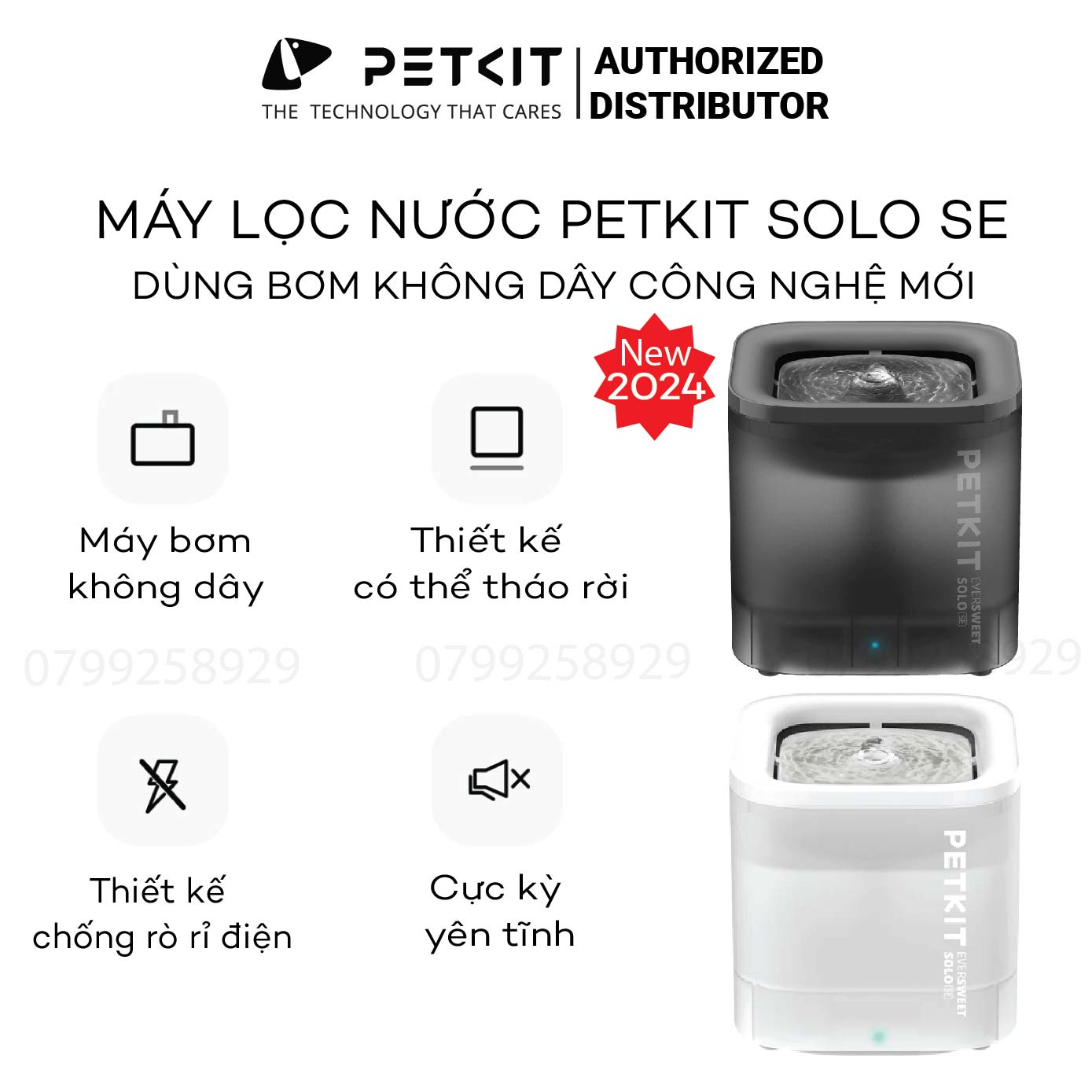 Máy Lọc Nước Cho Mèo, Máy Uống Nước Bơm Không Dây Petkit EVERSWEET SOLO SE (WIRELESS PUMP)