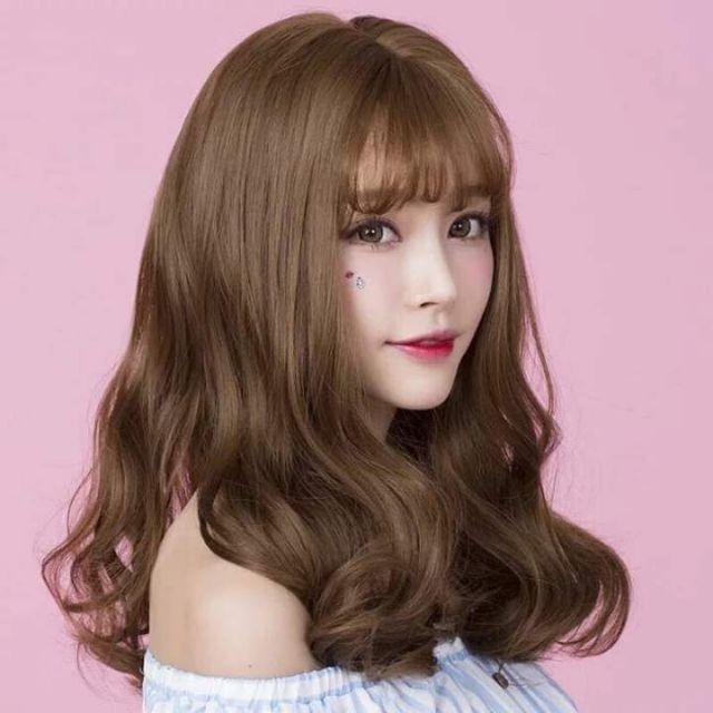 Tóc già nguyên đầu xoăn ️️  ️️ nguyên đầu xoăn lửng kèm ảnh thật