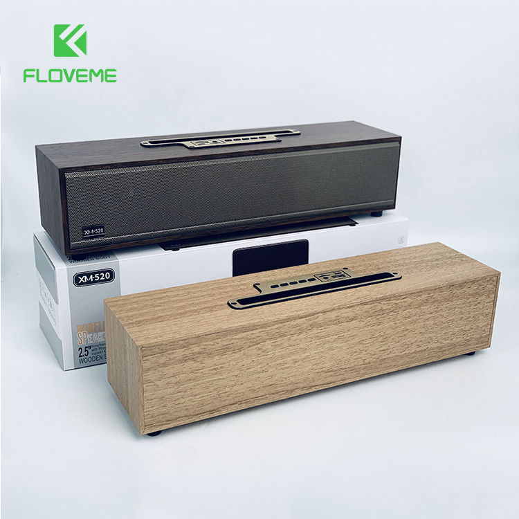 Loa Gỗ FLOVEME Bluetooth XM520 - Công suất 5W - Âm thanh tốt - Âm Bass lớn - Dung lượng Pin lớn - Tần số 100Hz - 20KHz - Hàng chính hãng