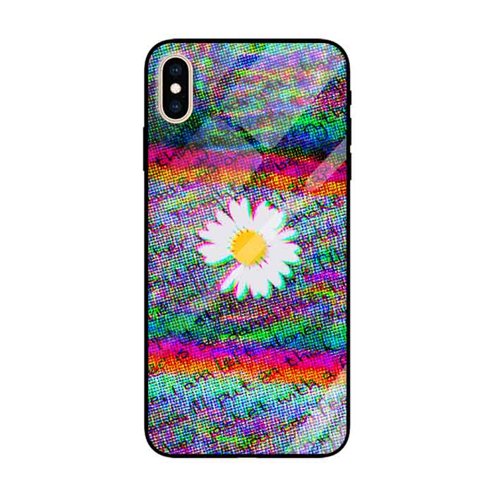 Ốp lưng kính cường lực cho iPhone X /Xs Nền Peace Vòng Tròn   - Hàng Chính Hãng