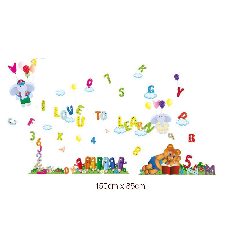 Decal trang trí vui học tiếng anh