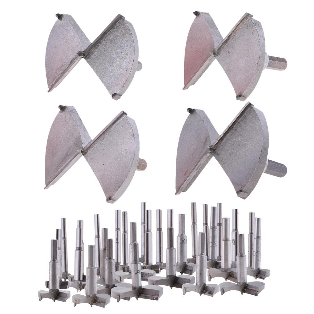 Woodworking Forstner Drill Bits Sets,2 PCS Wood Boring Hole Drilling with Round Shank 40mm 45mm