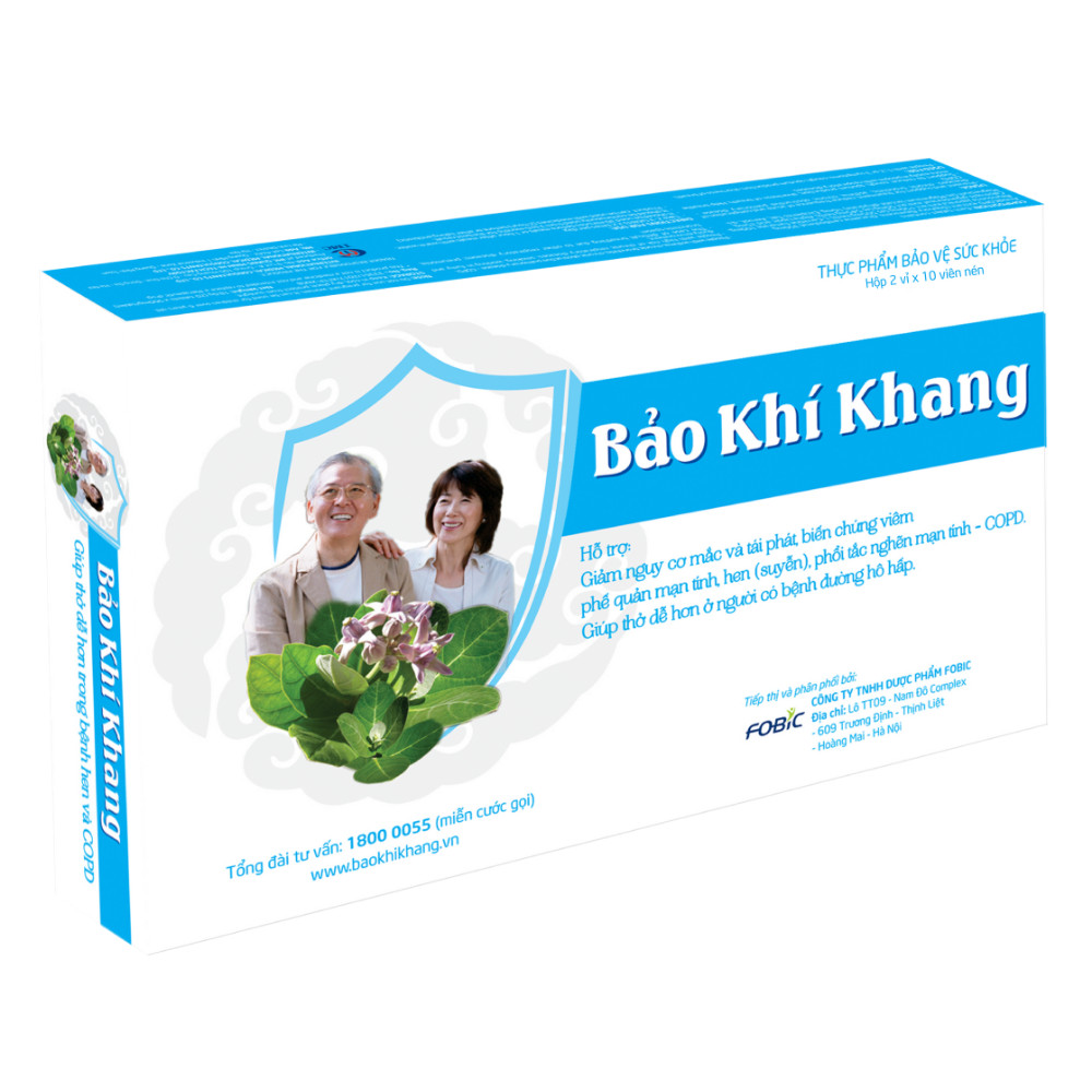 Thực Phẩm Bảo Vệ Sức Khoẻ Bảo Khí Khang Hỗ Trợ Giảm Đờm, Ho, Khó Thở; Hỗ Trợ Giảm Tái Phát: Hen Suyễn, Viêm Phế Quản Mạn, Phổi Tắc Nghẽn Mạn Tính - COPD