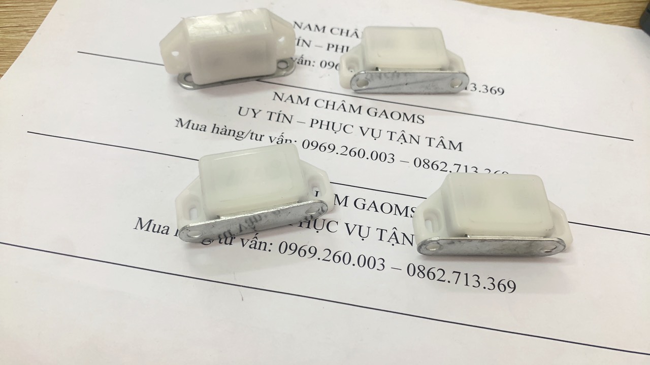 Hít cửa từ, nam châm giữ cửa cố định màu trắng