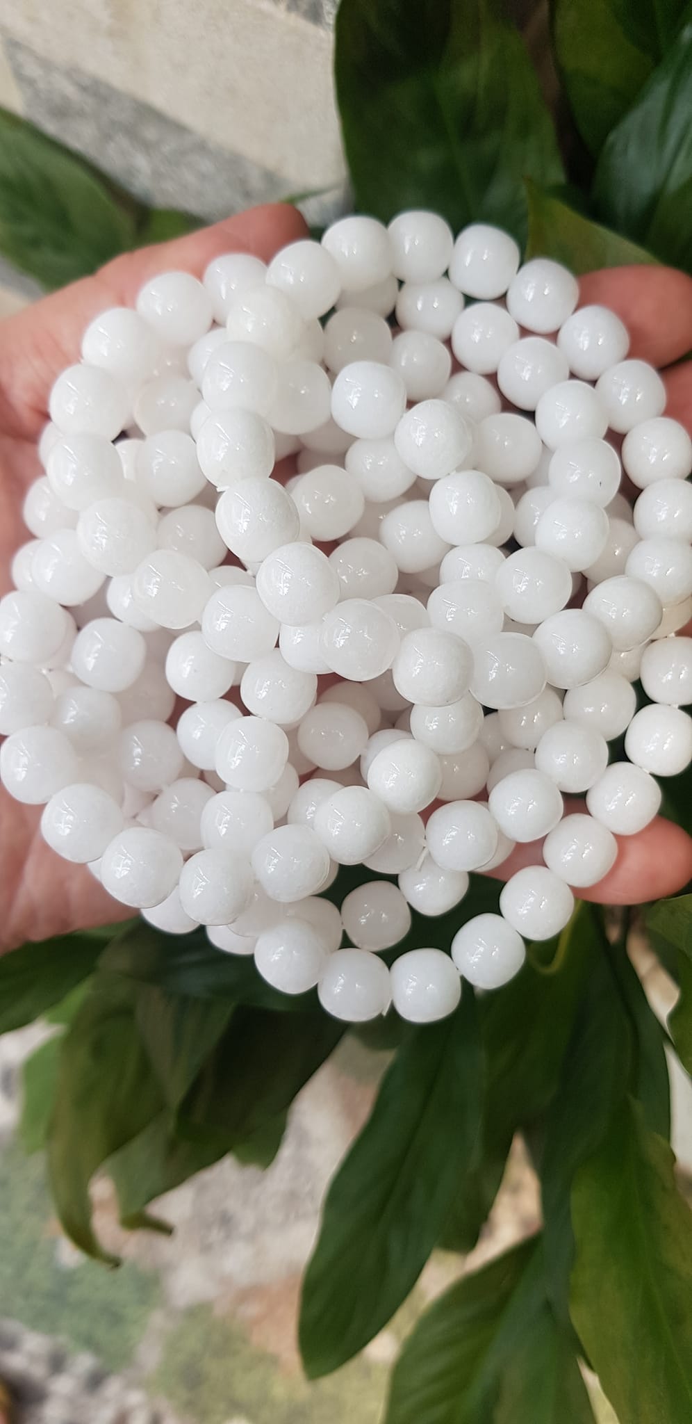 Vòng Tay Nữ Đá Ngọc Hoà Điền TRẮNG bầu Tự Nhiên Size 9li5 đẹp Màu Trắng sáng Nữ mệnh Kim Thủy Mang năng lượng tích cực may mắn tài lộc tốt công việc đeo đẹp xinh tay ạ