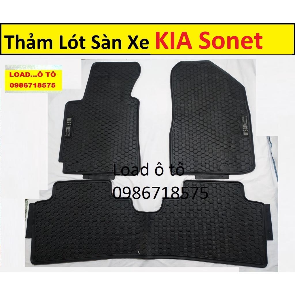 Thảm Lót Sàn Cao Su Đúc KIA Sonet 2022-2023 Mẫu Vân Tổ Ong Cao Cấp