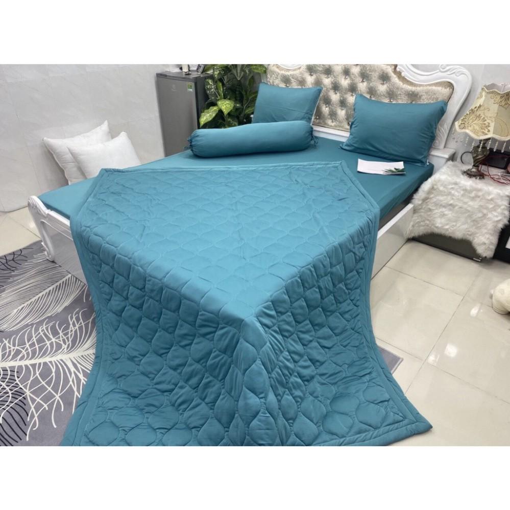 Bộ 4 Món Ga Gối Thun Mát Mềm Thun Lạnh Cao Cấp Thương hiệu LAN PHAM BEDDING - Xanh Lý