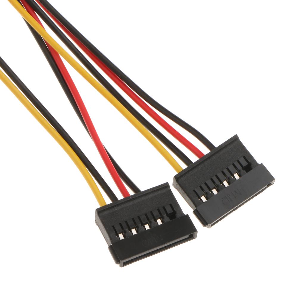 4-pin Molex to SATA Power 15-pin Connector Converter Adapter Cable