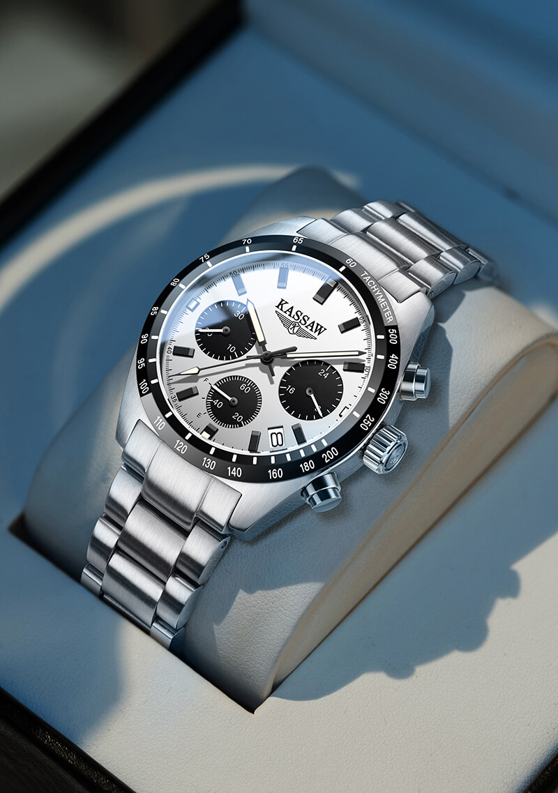 Đồng hồ nam chính hãng KASSAW Eco Drive K988-1 Kính sapphire ,chống xước,Chống nước ,BH 24 tháng
