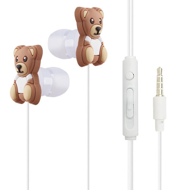 Đảm Bảo Chất Lượng Mới Sáng Tạo PVC Panda Hoạt Hình Tai Nghe Loại Đa Năng Có Dấu Điều Khiển Dây Tai Nghe Nhạc Quà Tặng Tai Nghe Sáng Tạo