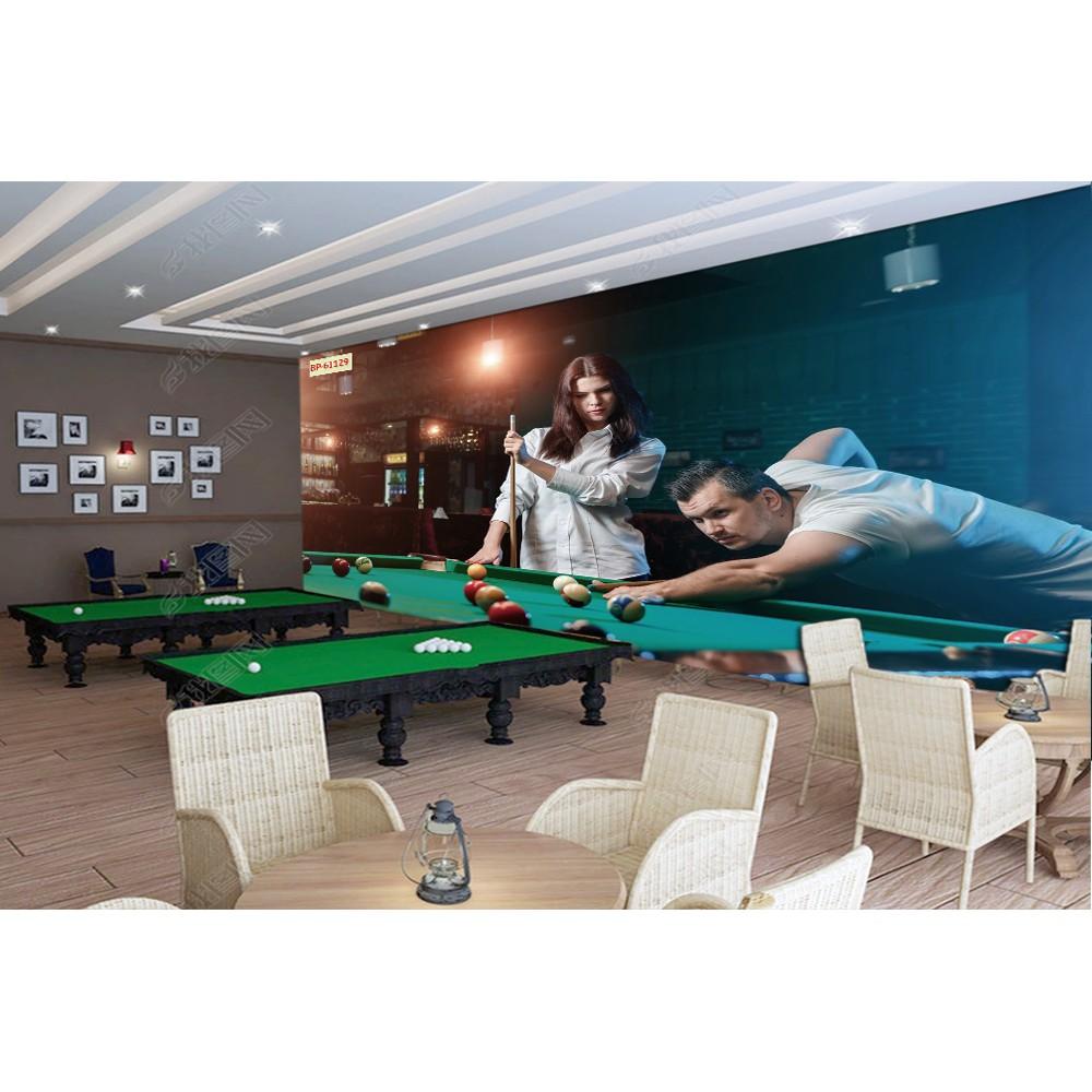 Tranh chơi bi-a dán lên tường cho quán billiard-61129