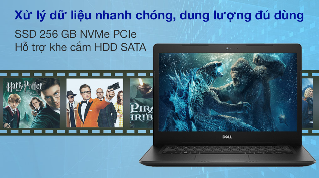 Laptop Dell Vostro 3405 V4R53500U001W (AMD R5-3500U/ 4GB/ 256GB PCIE/ 14 FHD/ Win10) - Hàng Chính Hãng