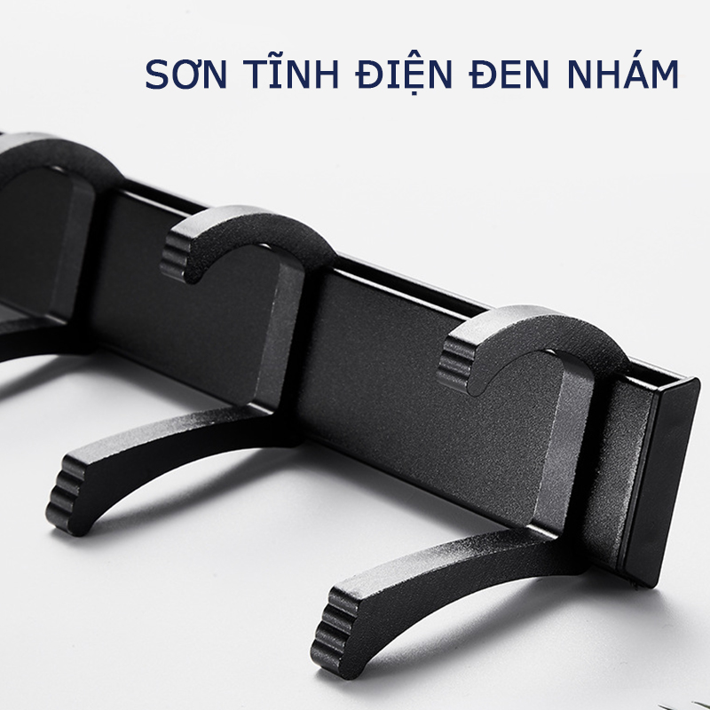 Thanh móc treo đồ dán tường nhà tắm sơn tĩnh điện