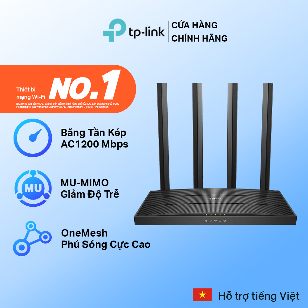 Router Wifi Băng Tần Kép TP-Link Archer C6 Gigabit AC1200 MU-MIMO ...