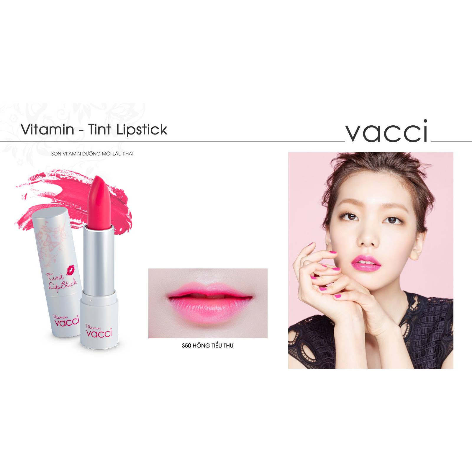 SON TINT VITAMIN VACCI DƯỠNG MÔI LÂU PHAI