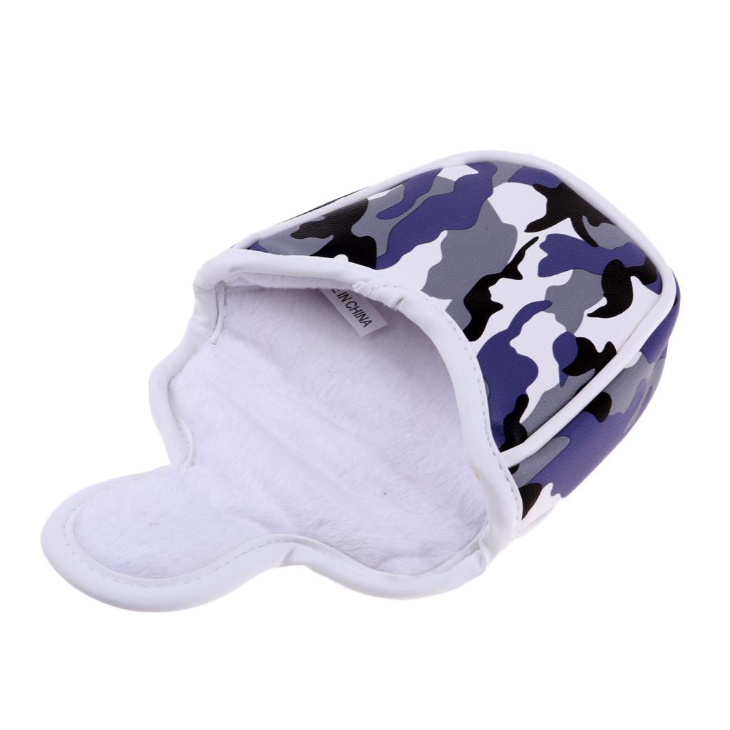 2Pcs Replacement Golf Mallet Putter Head Cover Headcover With Magnetic Closure