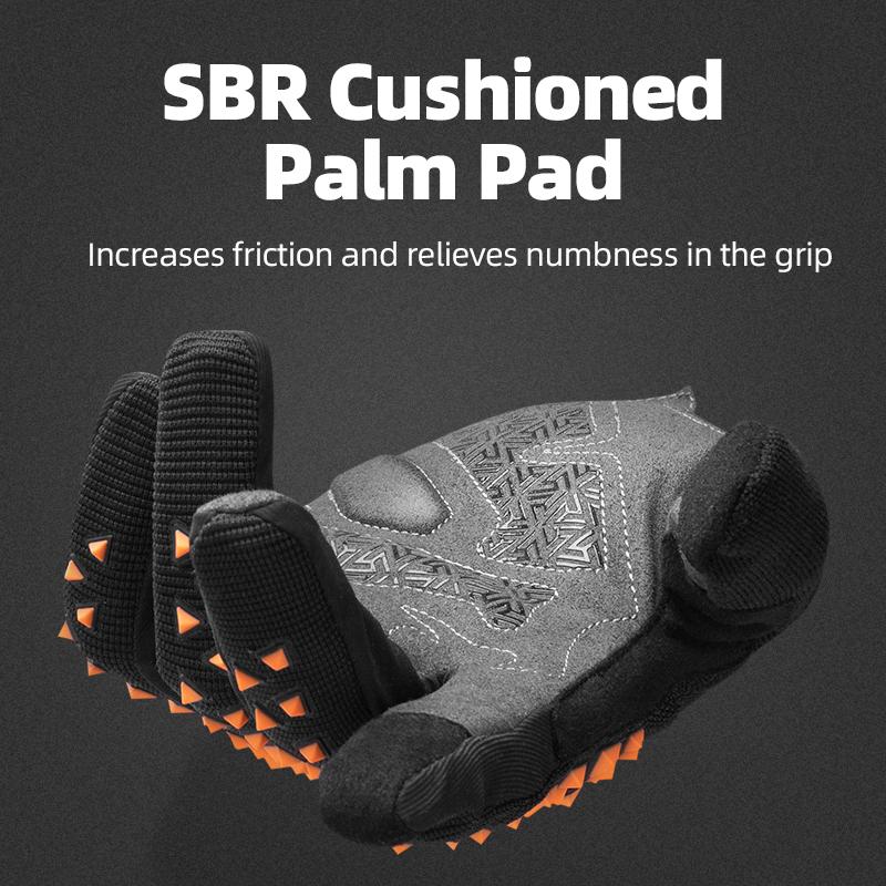 Găng tay xe đạp Rockbros MTB Găng tay đường dài Găng tay xe đạp Ngón tay xe đạp thoải mái Color: S275GR Size: XXL