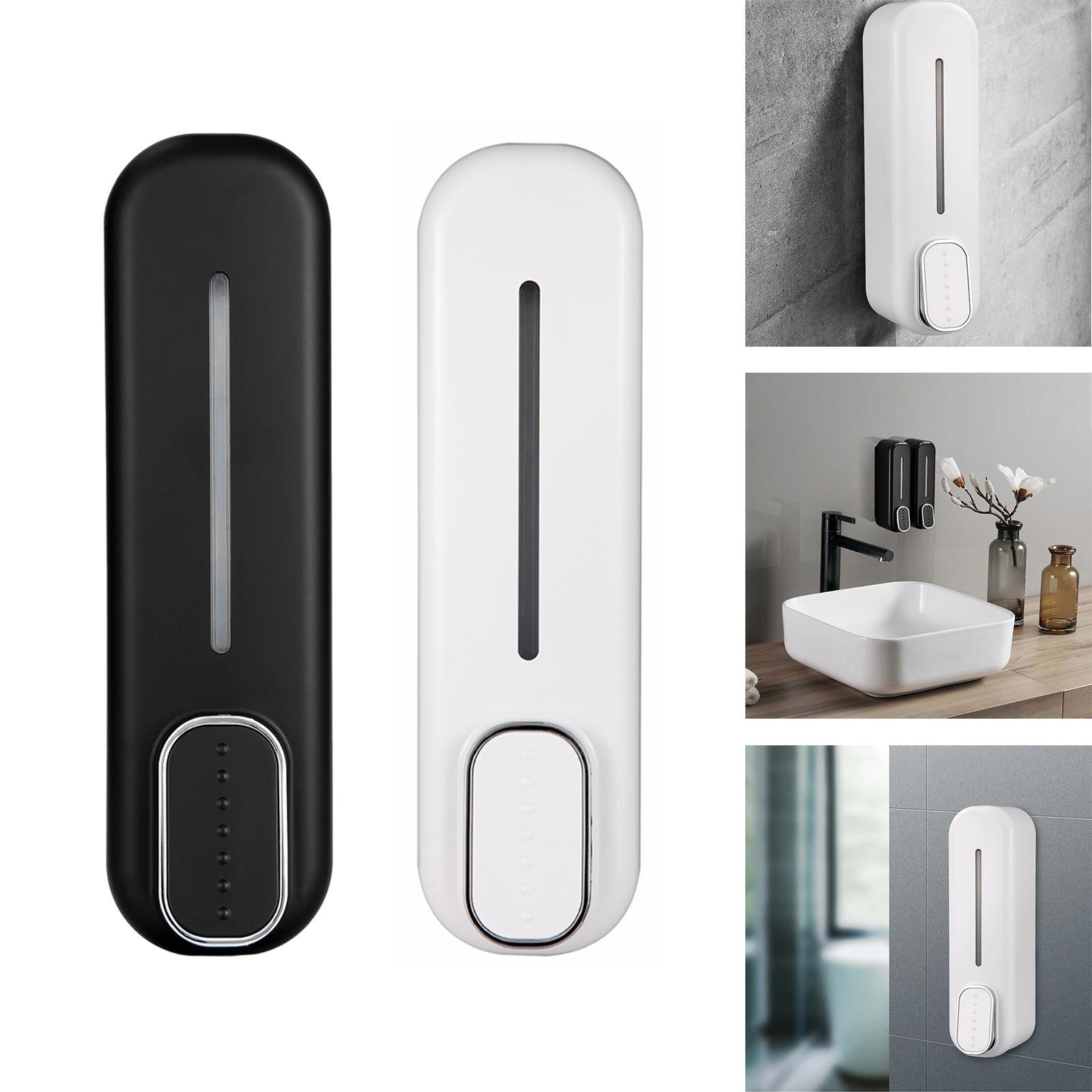 2x Wall Mount Hand Liquid Shampoo Shower Gel Dispenser for Hotel Bathroom