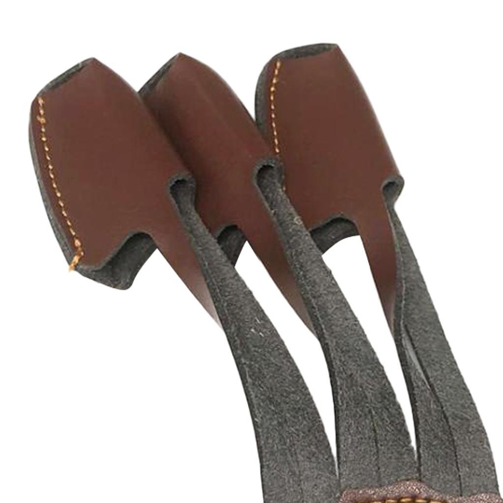 Leather 3 Finger Archery Glove Outdoor Hunting Finger Tab Guard Protector Archery Accessories