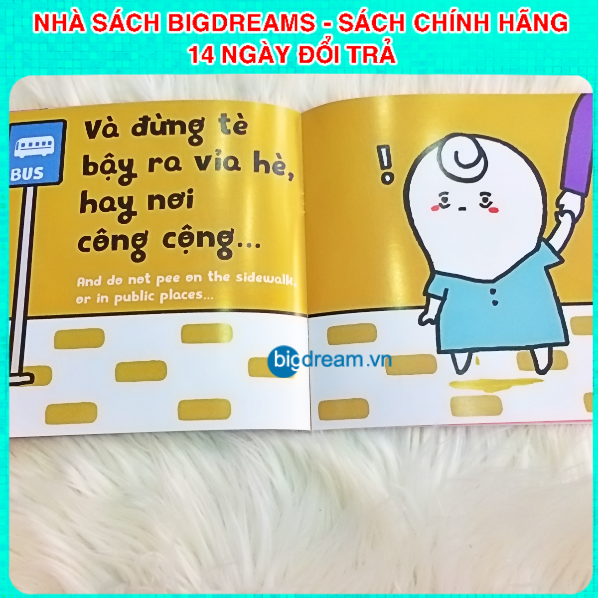 BẢN MỚI SONG NGỮ Miu Bé Nhỏ Đừng Tè Bậy Nhé! Phần 1 Ehon Kĩ Năng Sống Cho Bé 1-6 Tuổi Miu miu tự lập hiểu chuyện