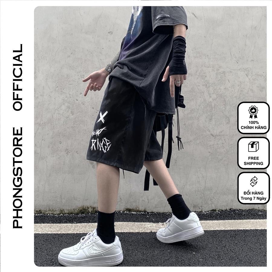 Quần Short Đùi Mặt Cười XX unisex Phong Boutique thể thao basic nam nữ oversize phong cách đường phố Hàn Quốc Ulzzang