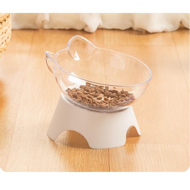 Bát nhựa đơn mặt mèo có đế cho chó mèo T03
