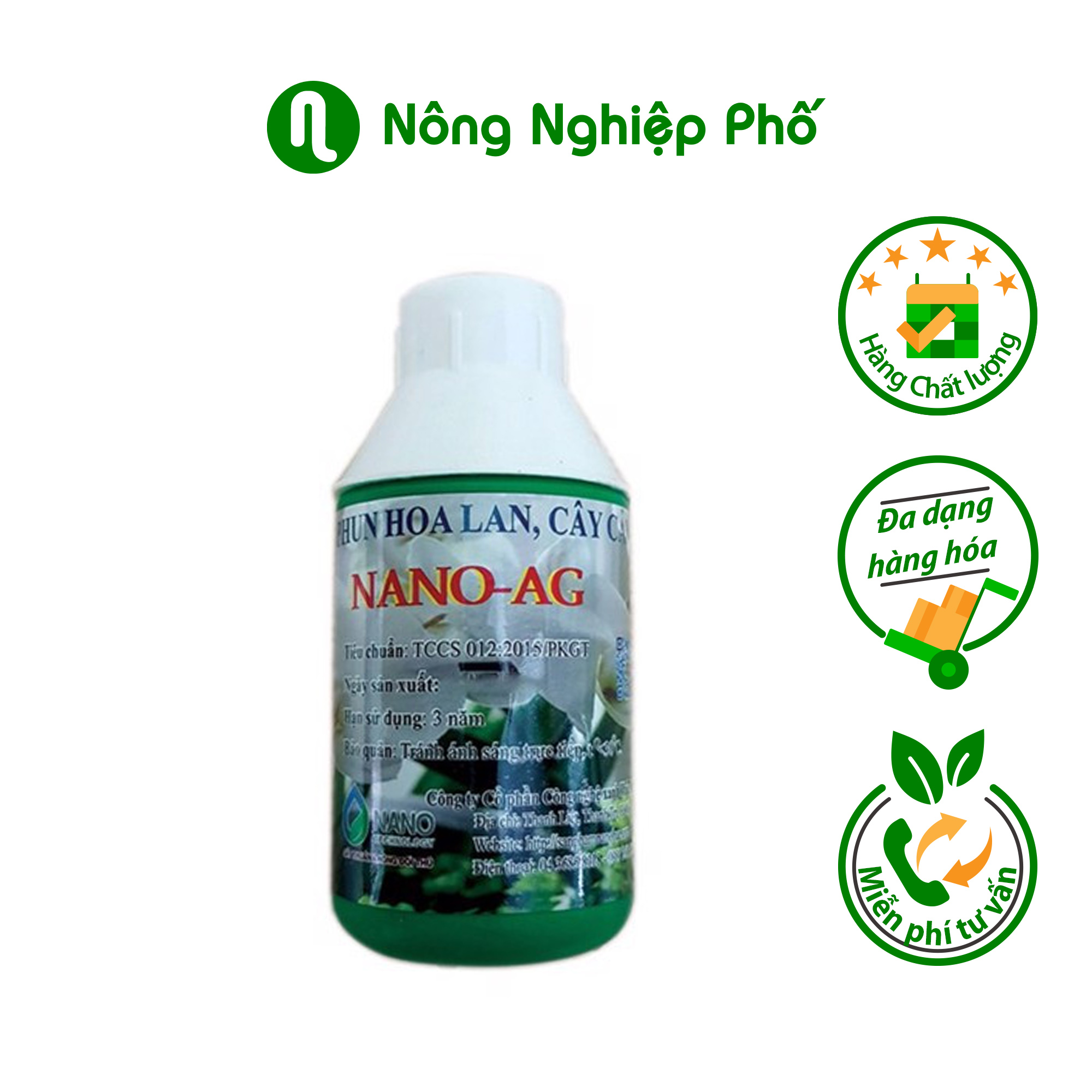 Chế phẩm vi lượng Nano Bạc - chai 100ml
