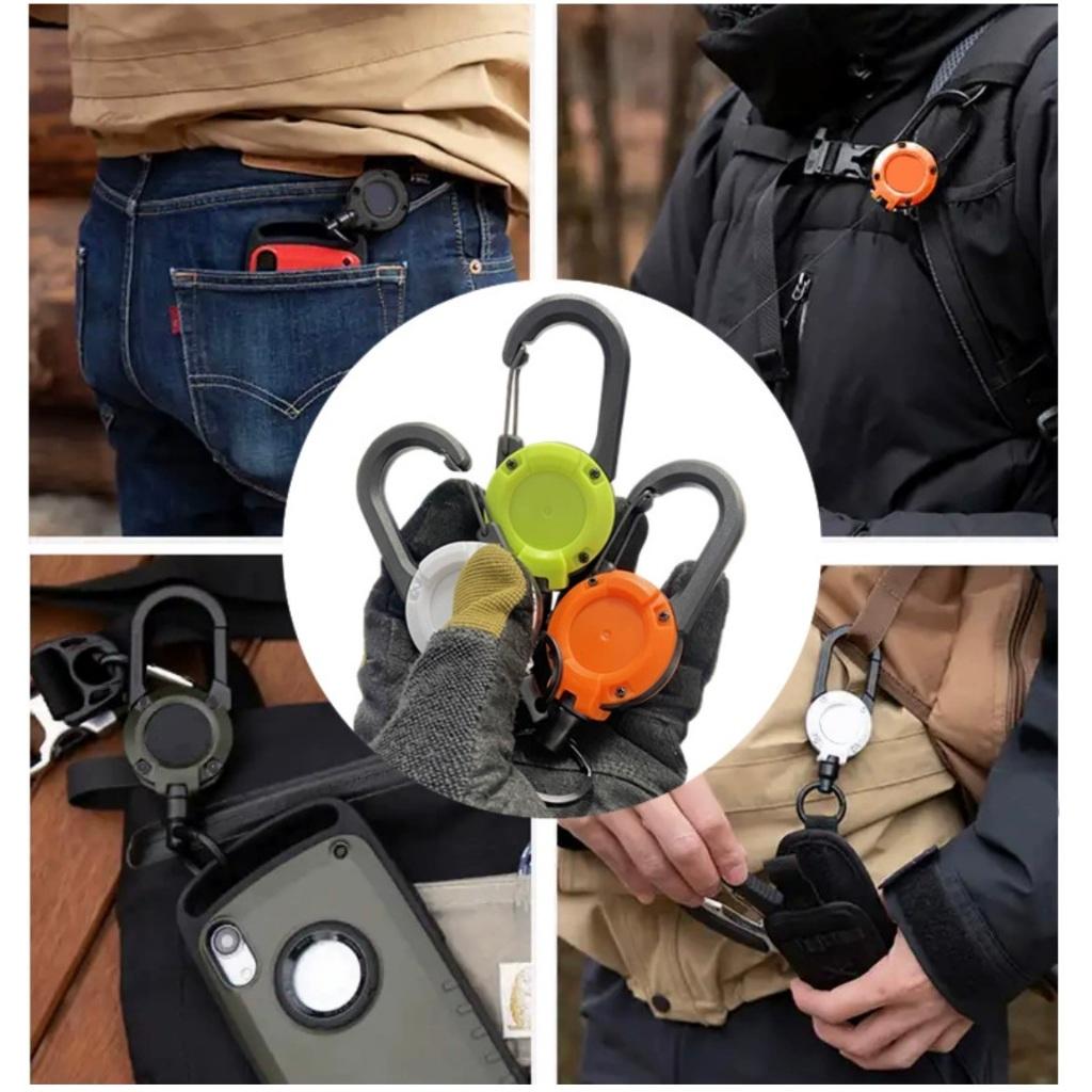 Móc Treo Đa Năng Có Dây Rút Tự Động_Carabiner Retractable