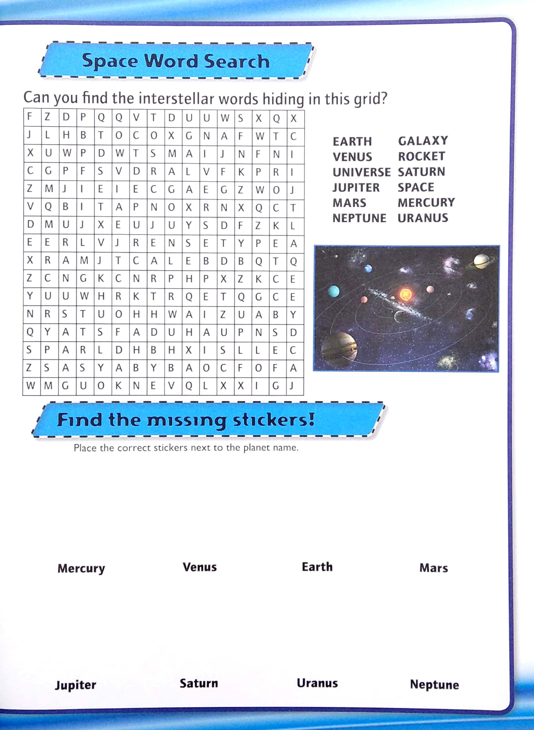 Wonders Of Learning - Sticker Book - Discover The Earth