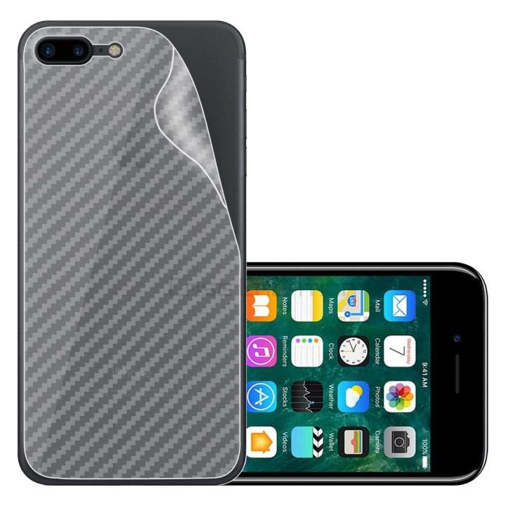 Miếng dán lưng chống trầy cho iPhone 7 Plus, 8 Plus vân Carbon