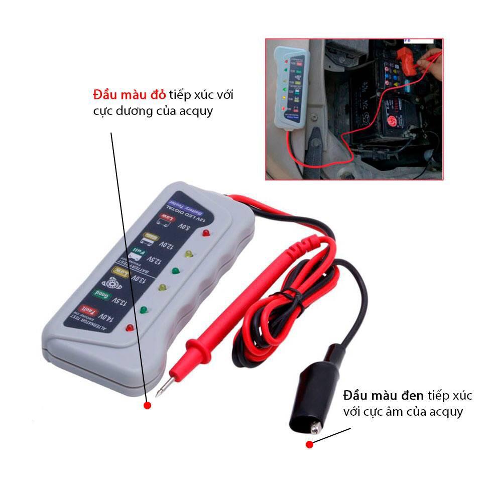 Máy kiểm tra Pin, Ắc qui, Bình điện 12V