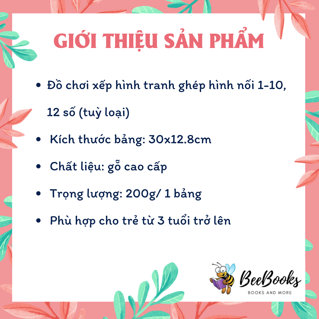 Đồ chơi ghép hình gỗ nổi cho bé học số đếm cực dễ- Xếp hình tranh ghép gỗ cho bé phát triển tư duy