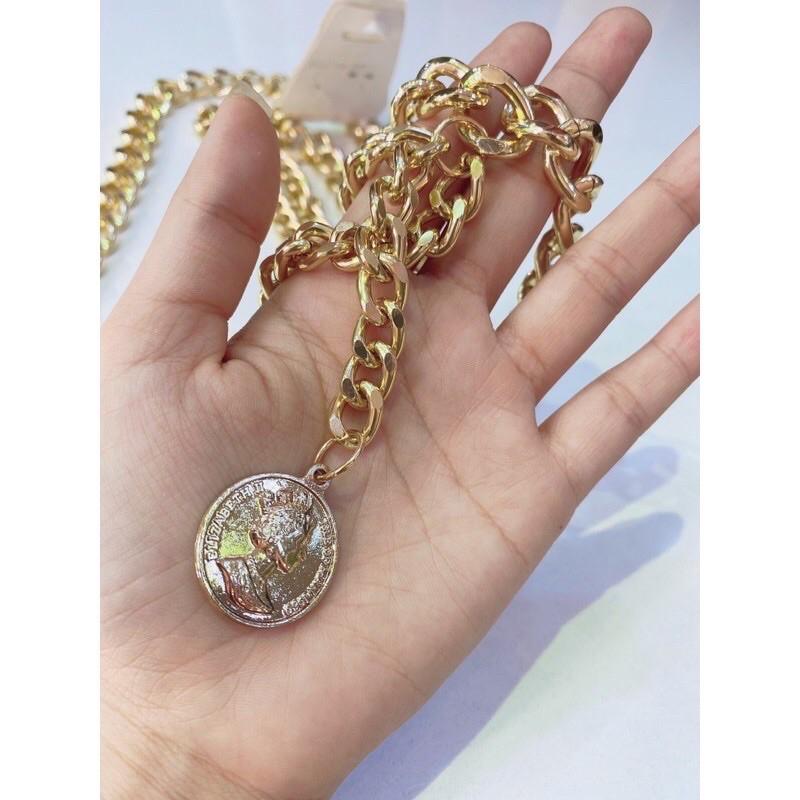 Nịt xích thời trang phong cách retro bản lớn