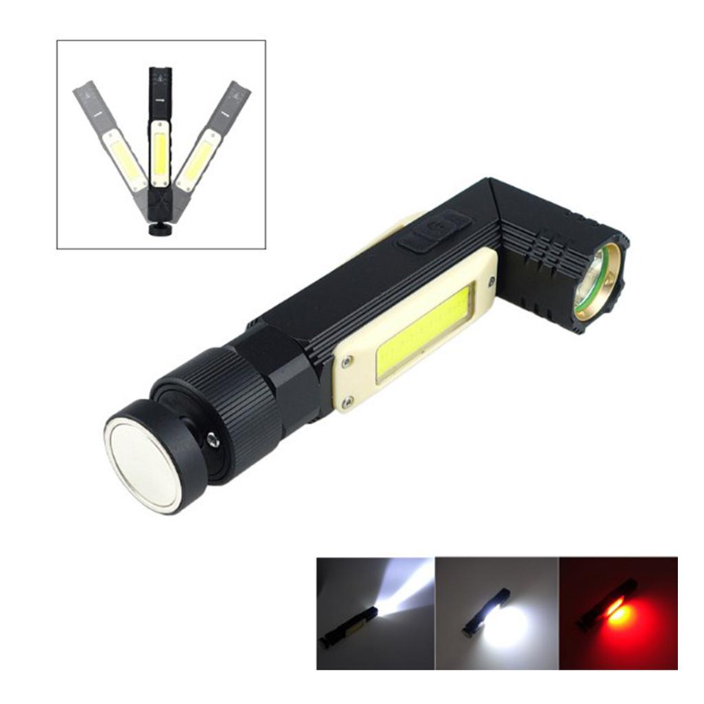 COB LED Work Light Lamp Pocket Flashlight Folding Torch for Indoor Outdoor