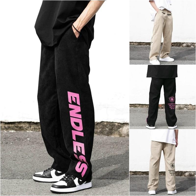 Quần Nhung Tăm Kiểu Ống Rộng Suông Hàn Quốc In Chữ ENDLESS Nam Nữ RẺ ĐẸP, Quần Dài Lưng Thun Unisex Couple Teen